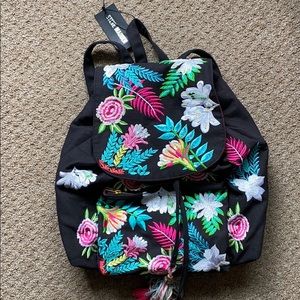 Steve Madden Embroidered Floral Flower Backpack
